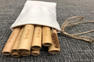 Túi vải đựng ống hút tre: giải pháp thân thiện môi trường cho đồ uống